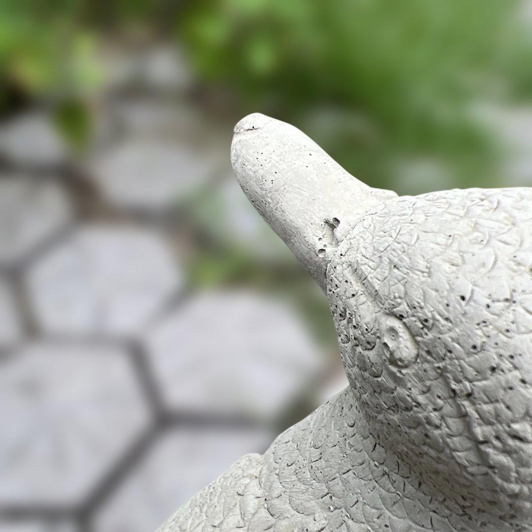 英国セメント製コールダックオーナメント グレー