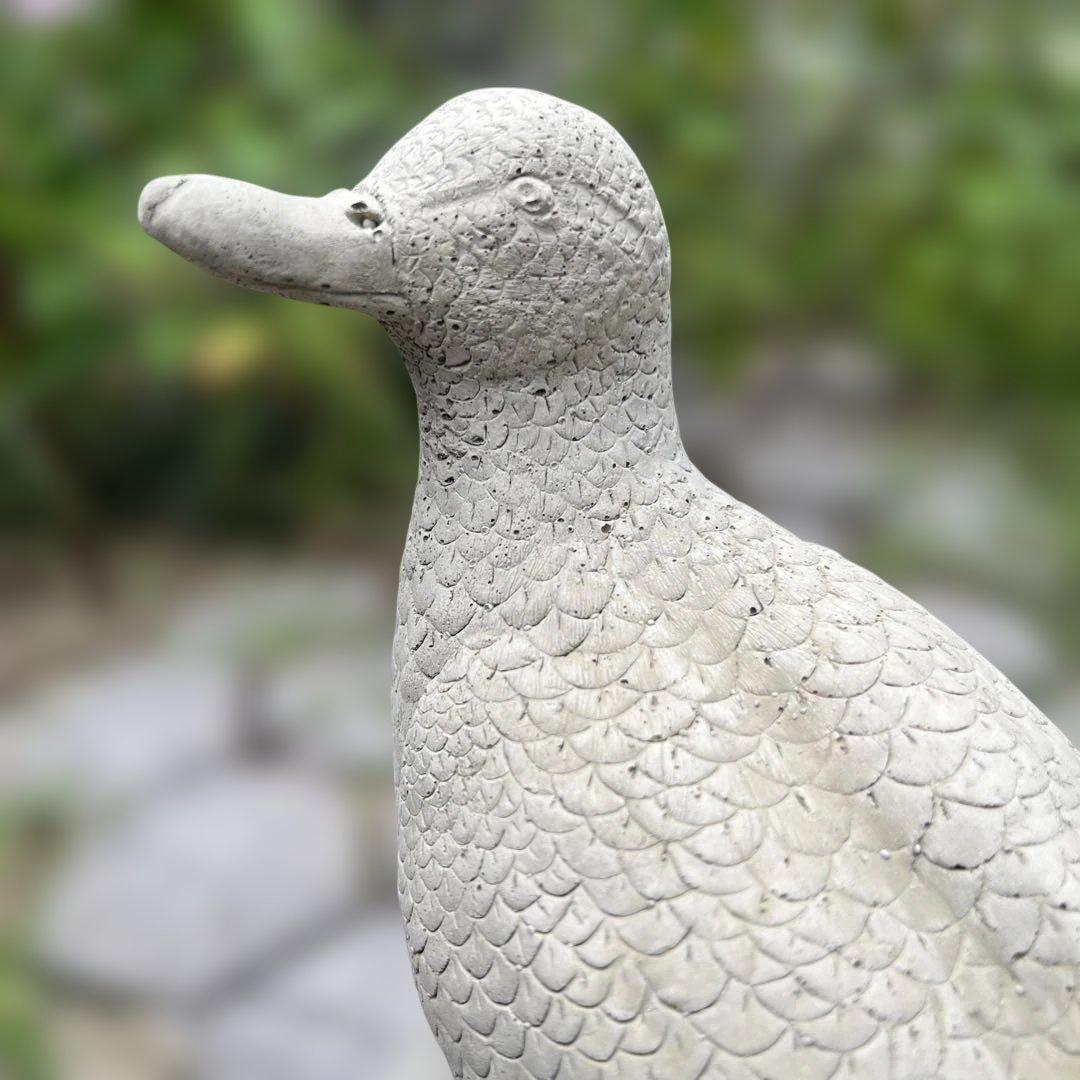 英国セメント製コールダックオーナメント グレー