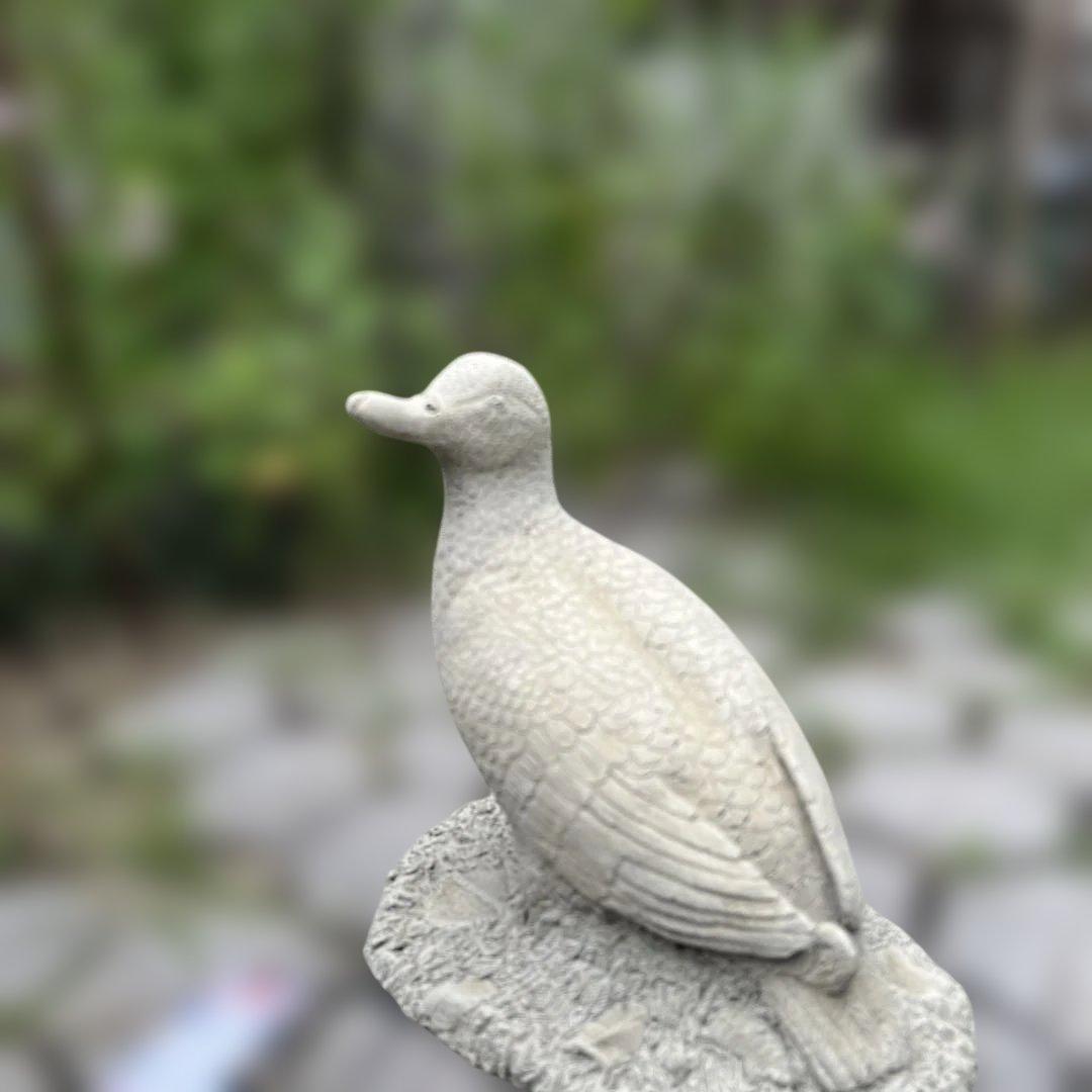 英国セメント製コールダックオーナメント グレー