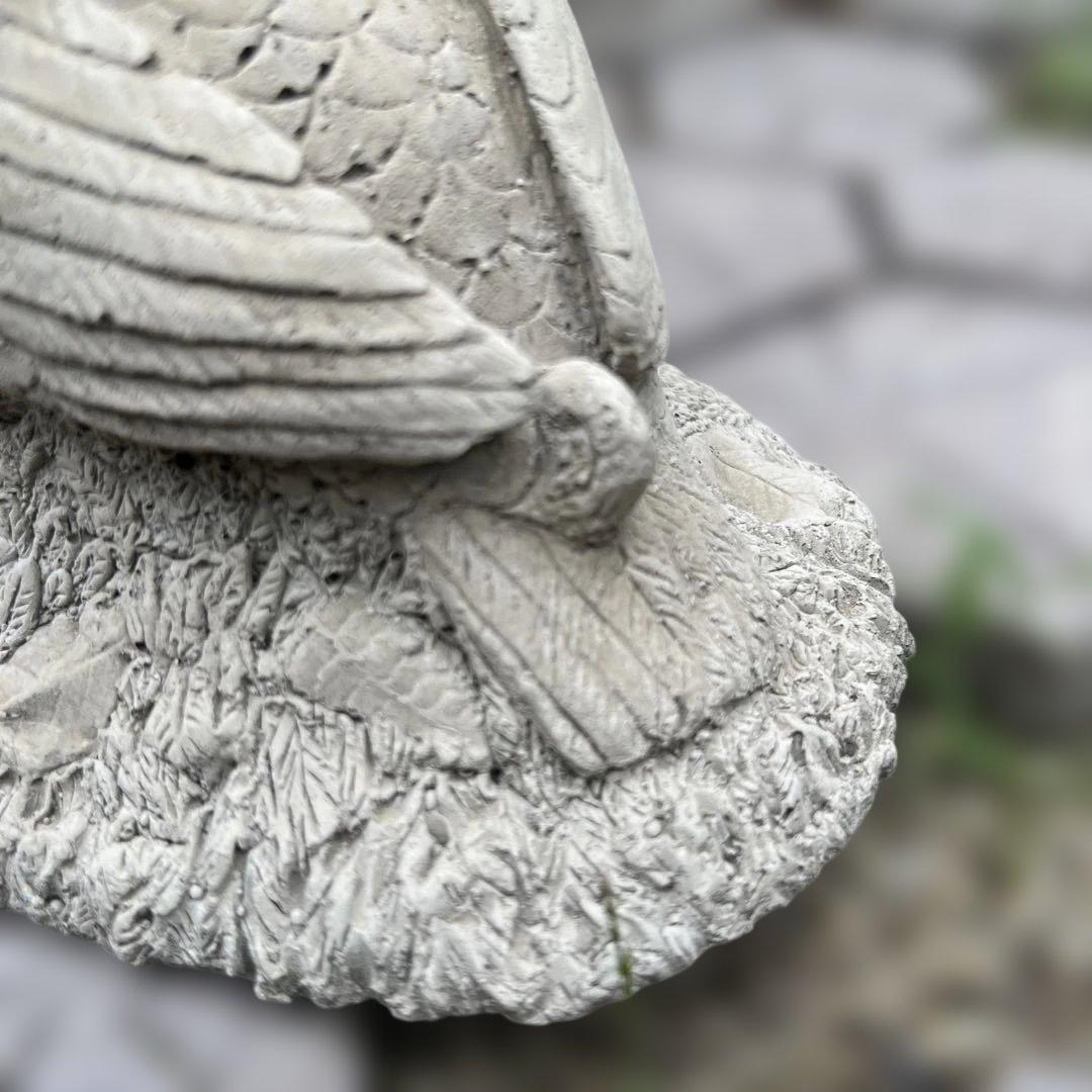 英国セメント製コールダックオーナメント グレー