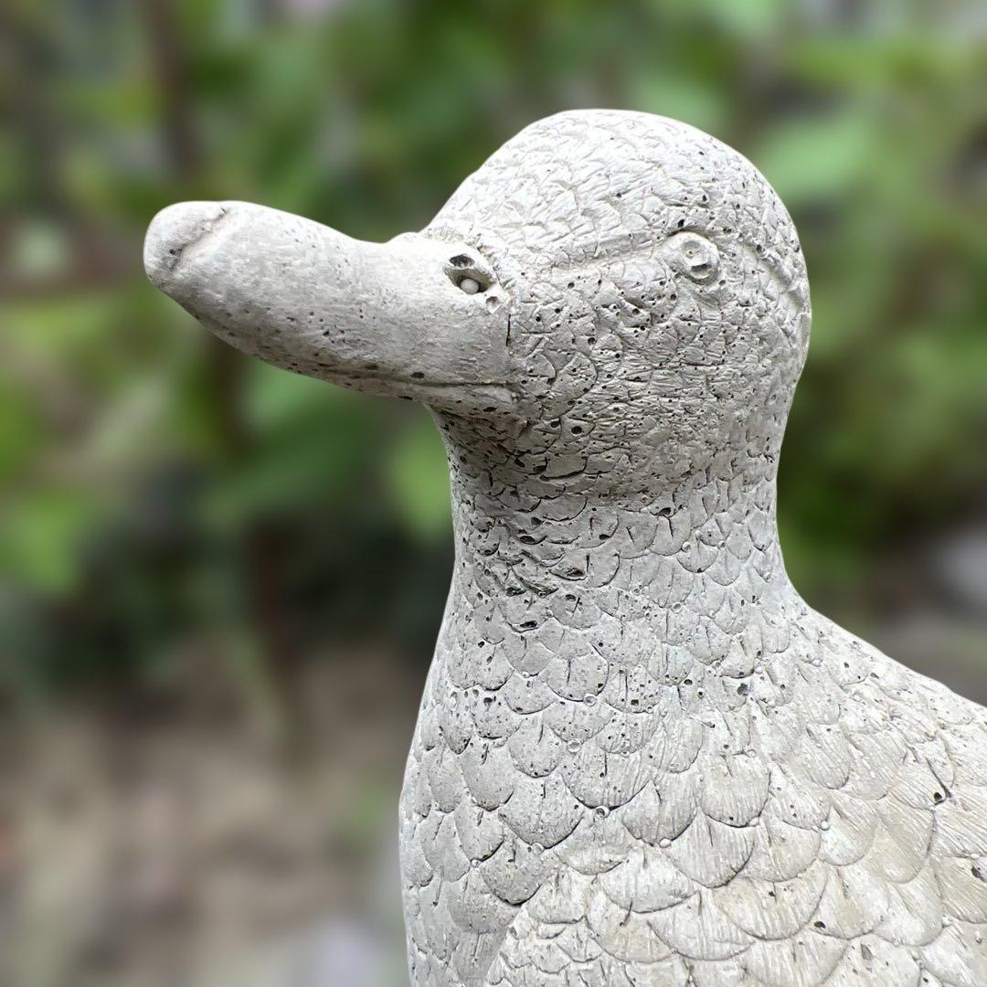 英国セメント製コールダックオーナメント グレー