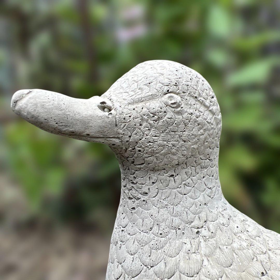 英国セメント製コールダックオーナメント グレー