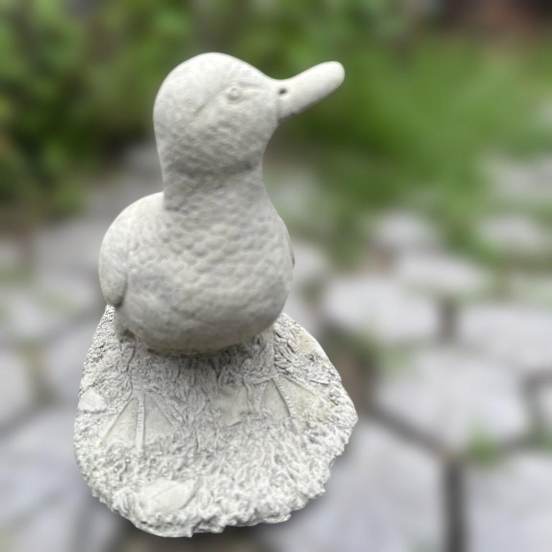 英国セメント製コールダックオーナメント グレー