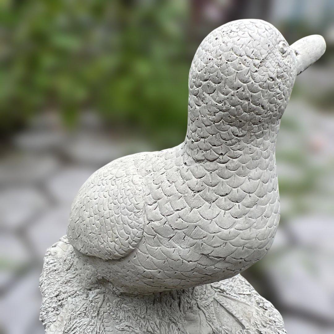 英国セメント製コールダックオーナメント グレー