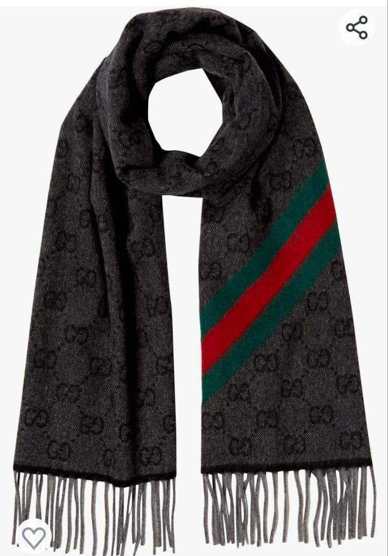 ❤新品箱袋付き❤ GUCCI マフラー ストールショール スカーフ❤黒アルパカ❤