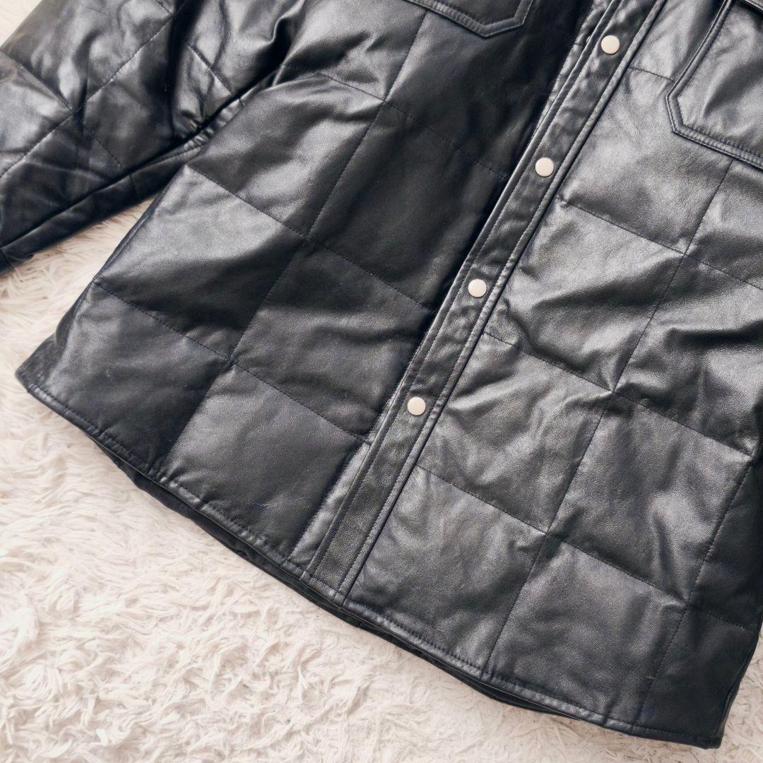 【美品 高級◎】ダウンジャケット レザー 馬革 House of Blues L
