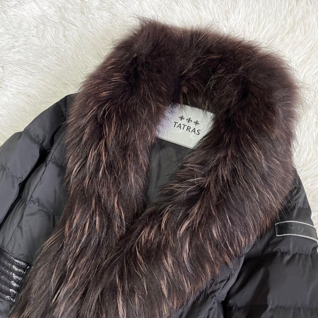 美品　タトラス　ダウンコート　ポモナ　最高級ライン　2way　ファー　黒　M