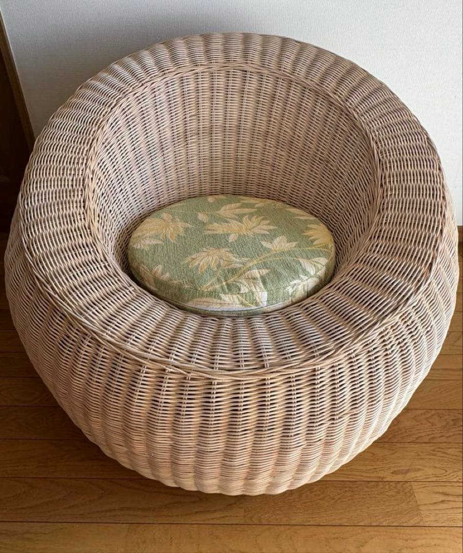 藤ラタンアームチェア　椅子　スツール　座椅子