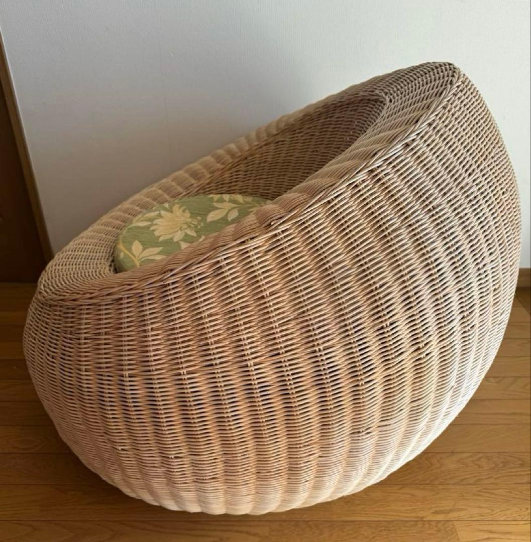 藤ラタンアームチェア　椅子　スツール　座椅子