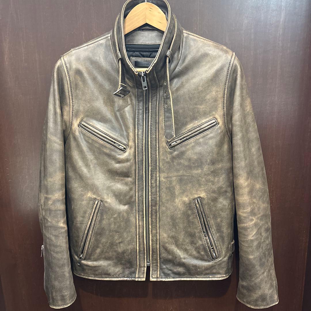 レザーライダースジャケット Lサイズ ブラウン