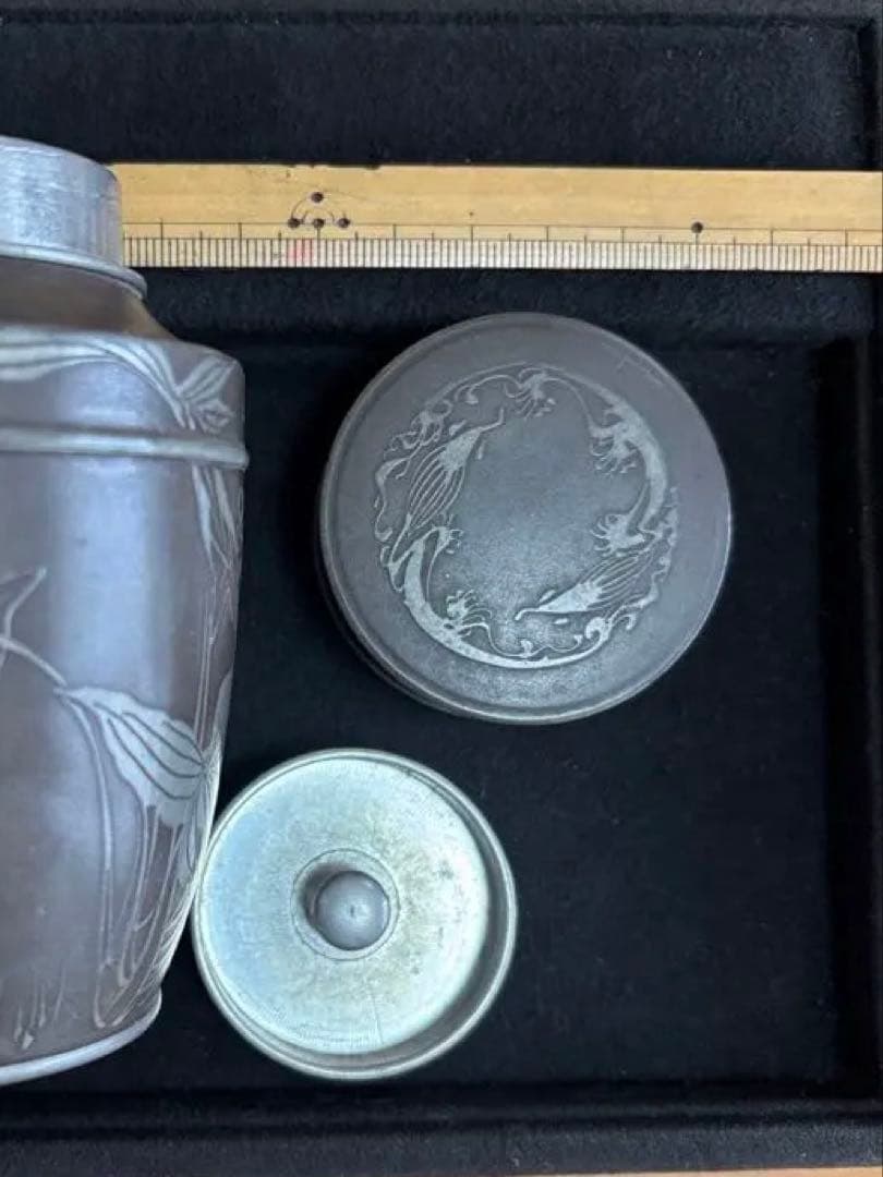 タイムセール 林克瑞製 古錫 二重蓋・密封抜群・307g