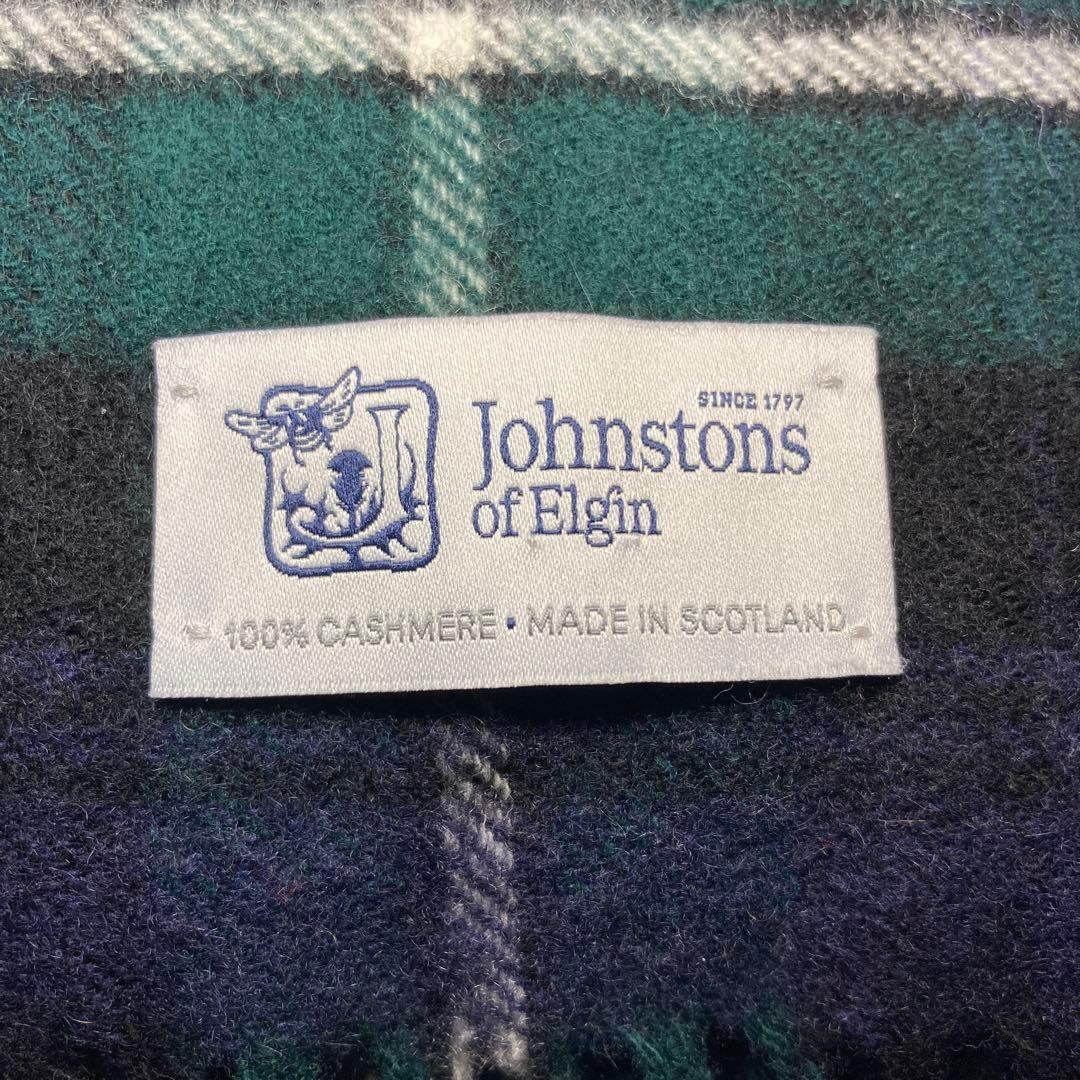 ジョンストンズ カシミヤ100％ 中大判ストール マッケンジー