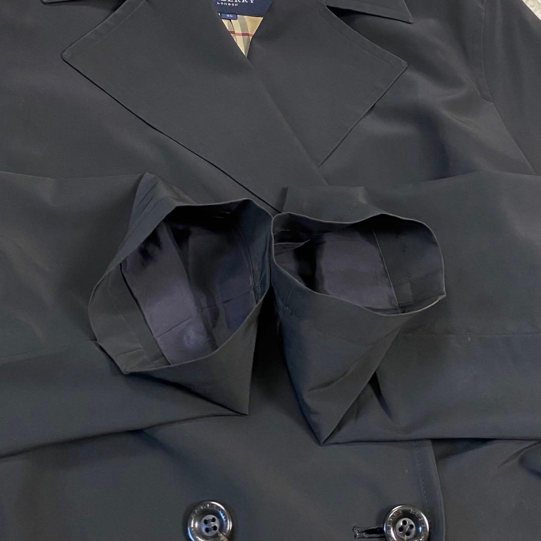 バーバリーロンドン✨トレンチコート チェスター イタリア製生地 ノバチェック 黒