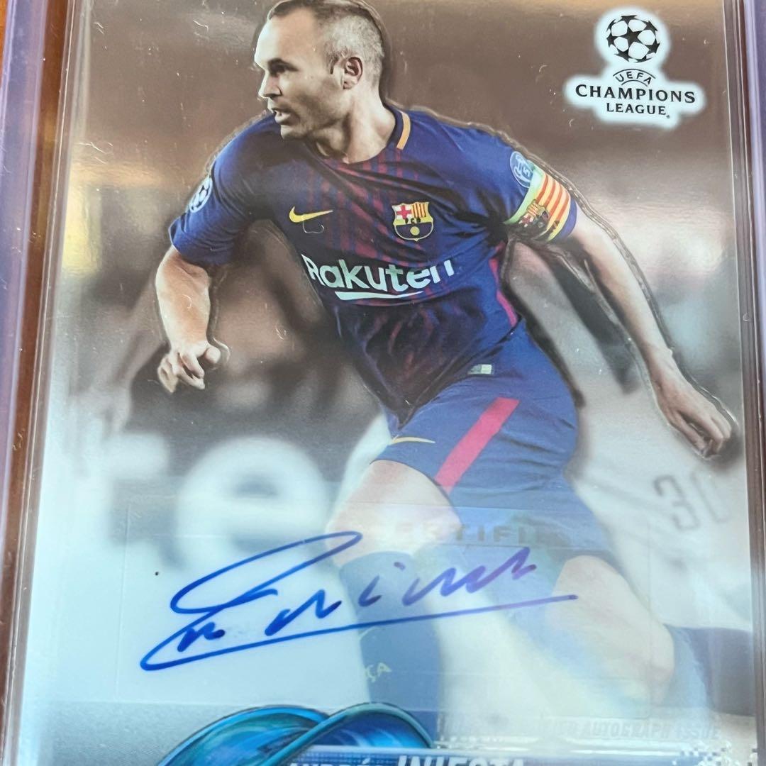 イニエスタ 直筆 サイン カード バルセロナ スペイン代表 topps