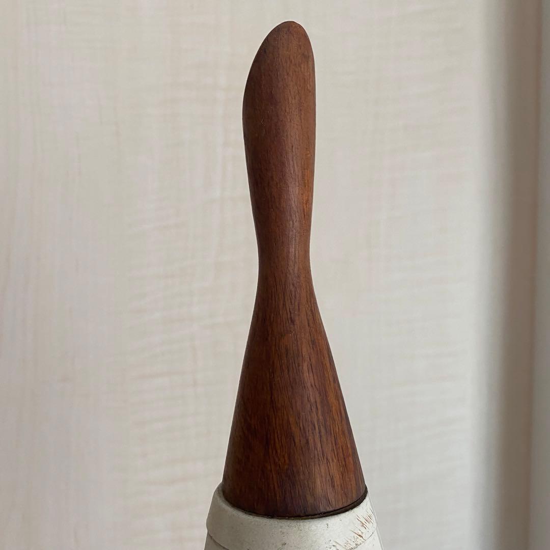 塗装の剥げた古い三連フロアスタンド アンティーク