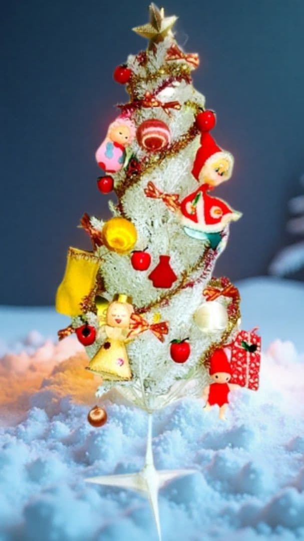 昭和レトロ クリスマスツリー 装飾付き 箱付き