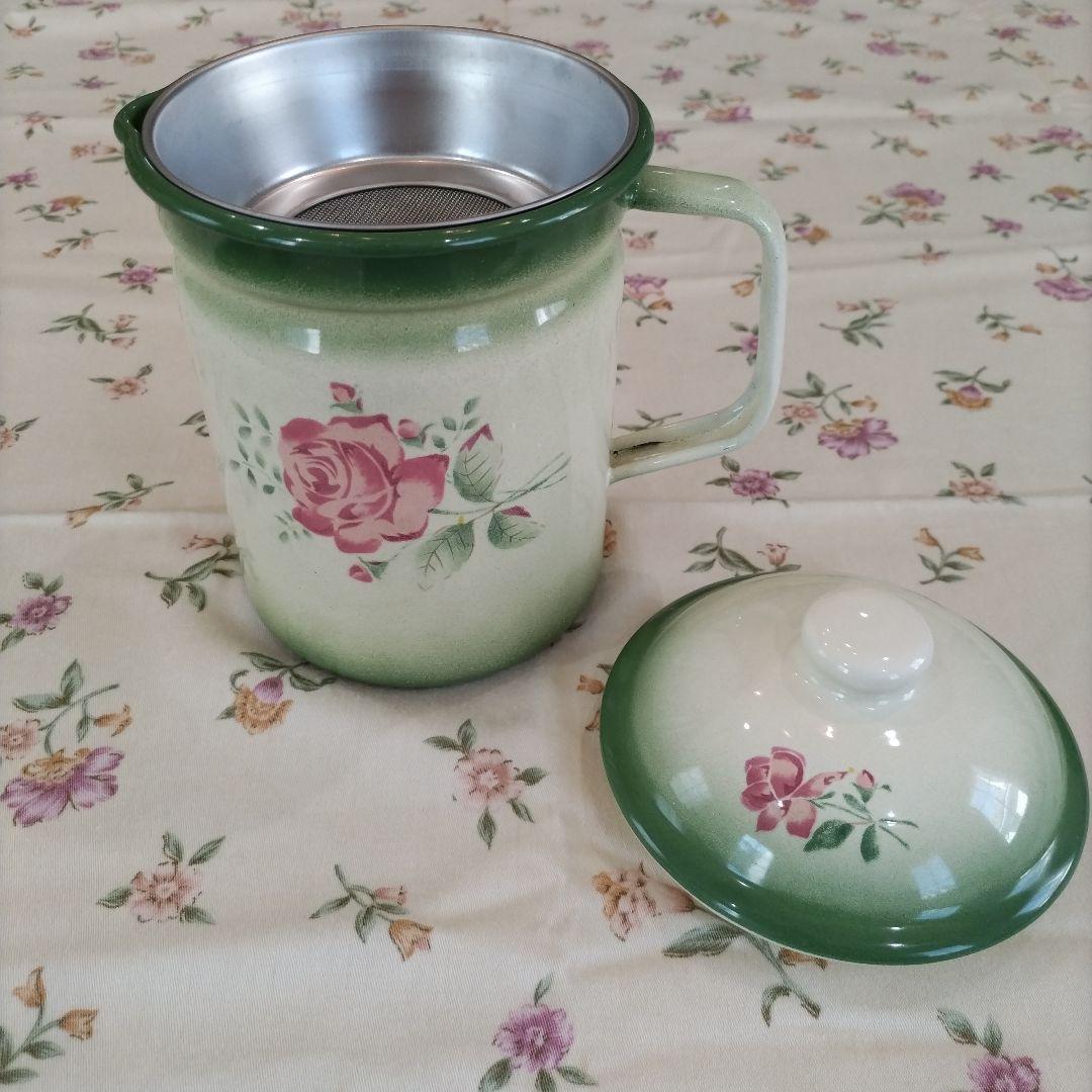 イマン ローズ柄オイルポット