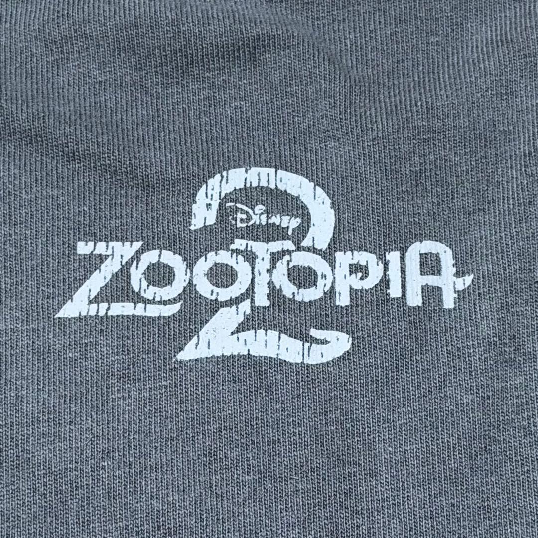 香港ディズニー限定★ズートピア2 ビッグロゴTシャツ Disney グレー XL