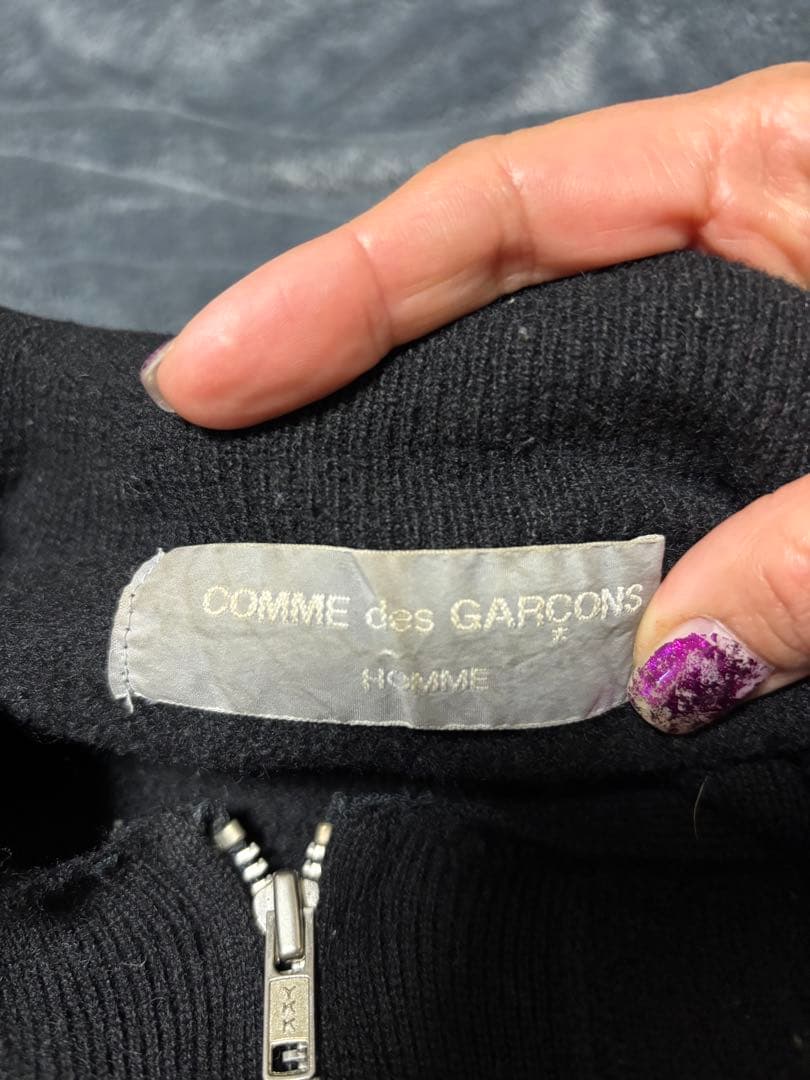 COMME des GARÇONS 黒 ジップアップカーディガン