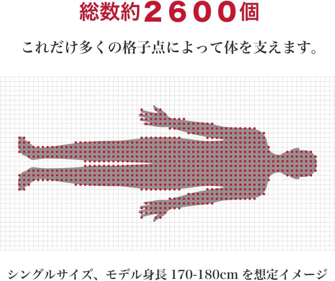 ヒツジのいらないマットレス シングル195×100×7cm