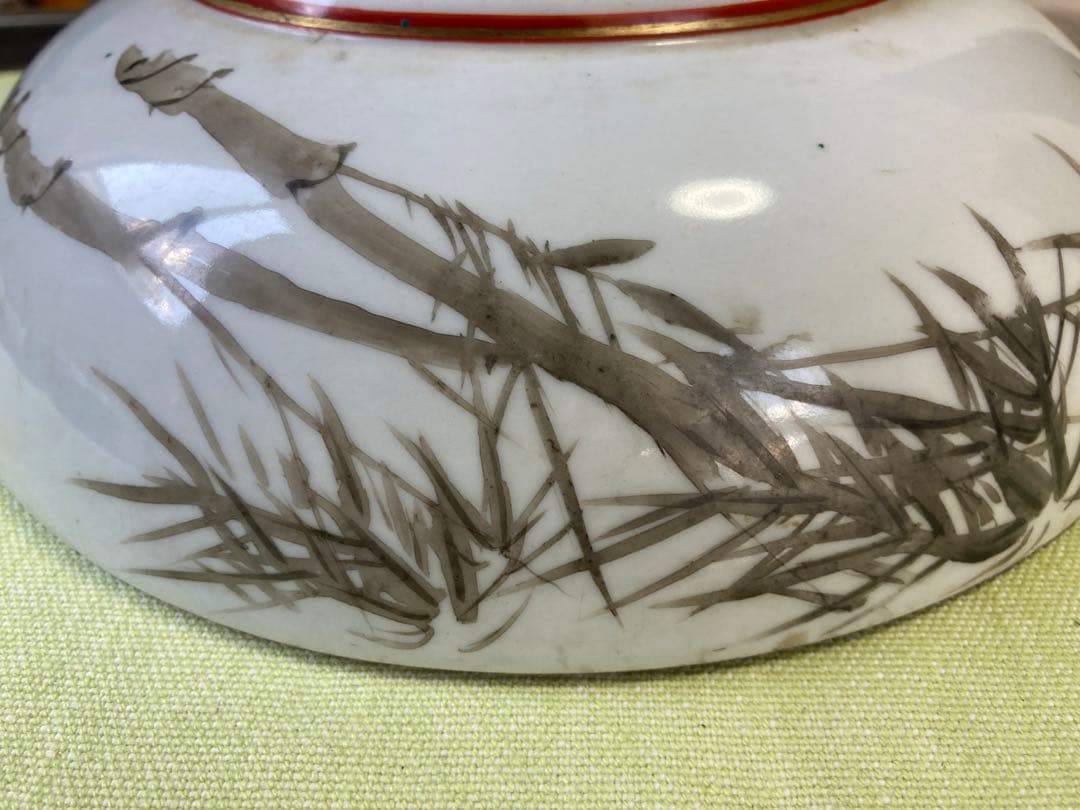 九谷焼の大きな鉢3枚 骨董 レトロ