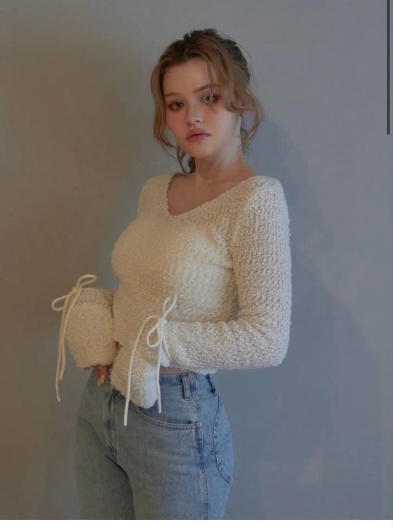 トップス andmary Lily ribbon tops