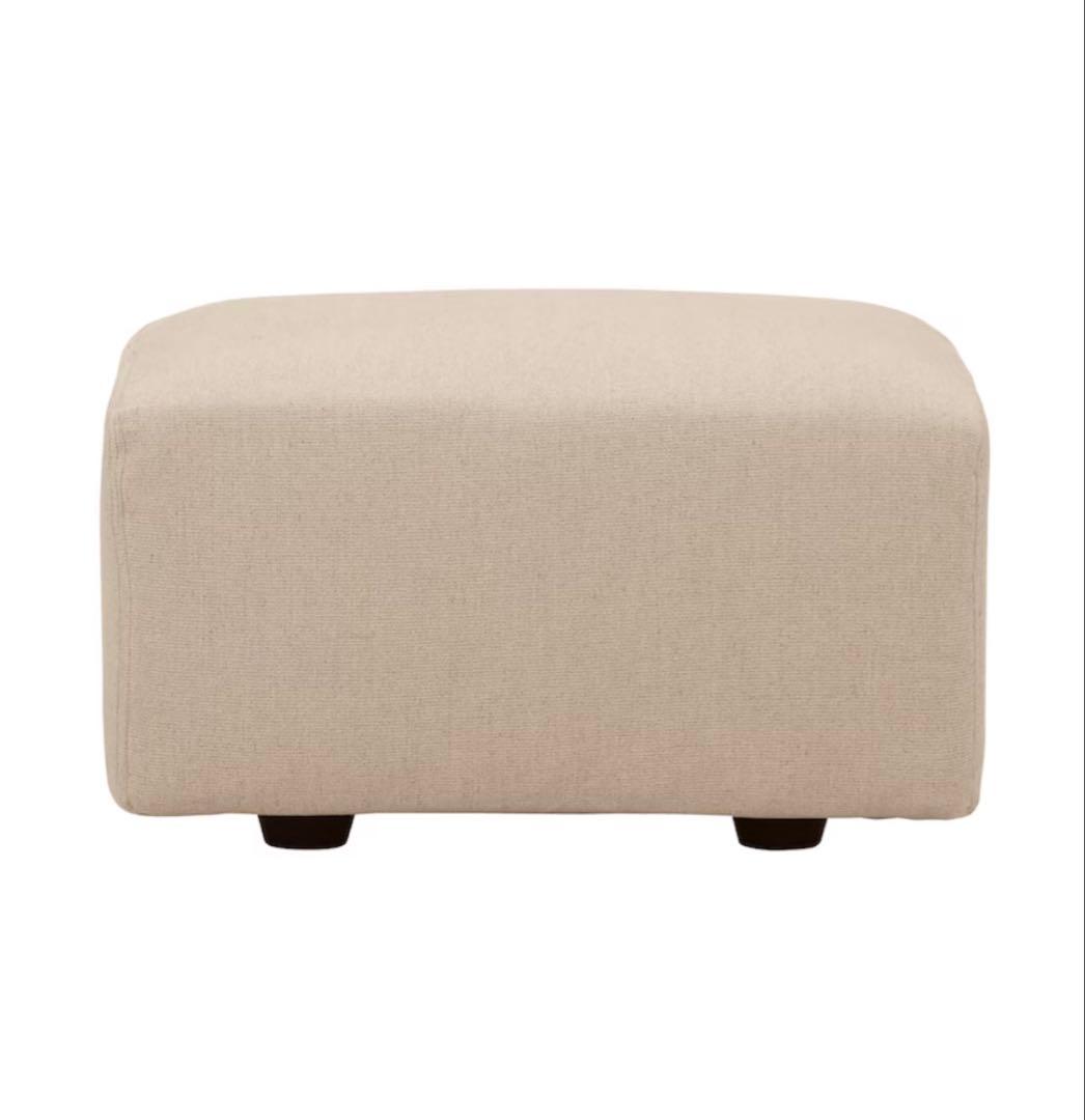 無印良品　ベージュ 綿シェニール カバー付き　オットマン　小