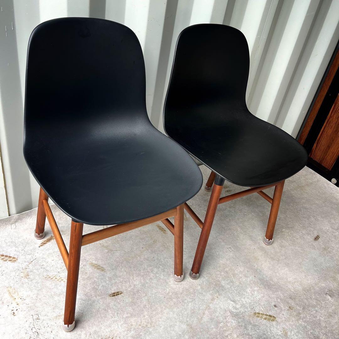 取付無料！ノーマンコペンハーゲン フォームチェア ブラック ウォールナット 2脚