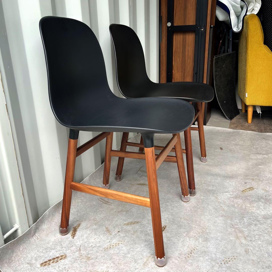 取付無料！ノーマンコペンハーゲン フォームチェア ブラック ウォールナット 2脚