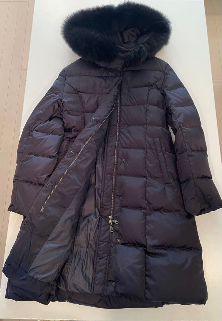 UNTITLED【はっ水機能/フード取り外し可/防寒】ロングダウンコート