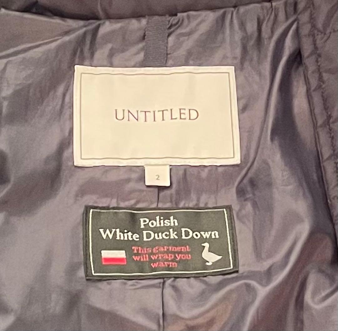 UNTITLED【はっ水機能/フード取り外し可/防寒】ロングダウンコート
