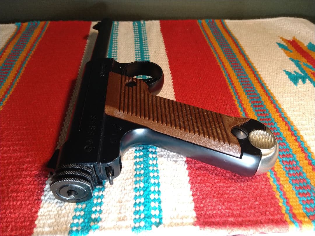 美品ジャンク！マルシン　南部十四年式ガスブロ　８mmBB弾仕様　ガス抜け・漏れ有