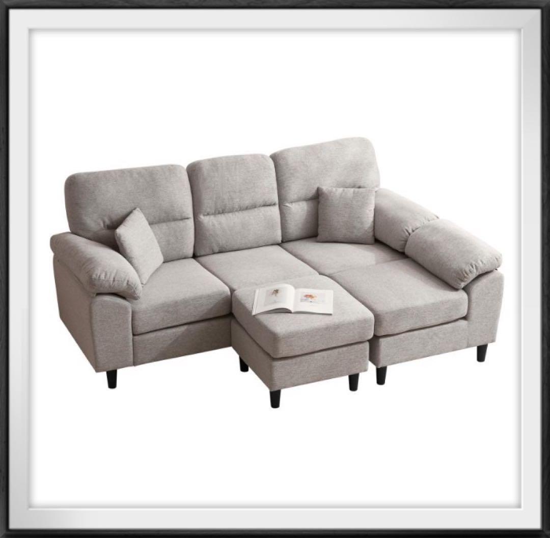 新品　ソファ　ソファー　ソファセット　3人掛け　大型　リビングソファ　グレー