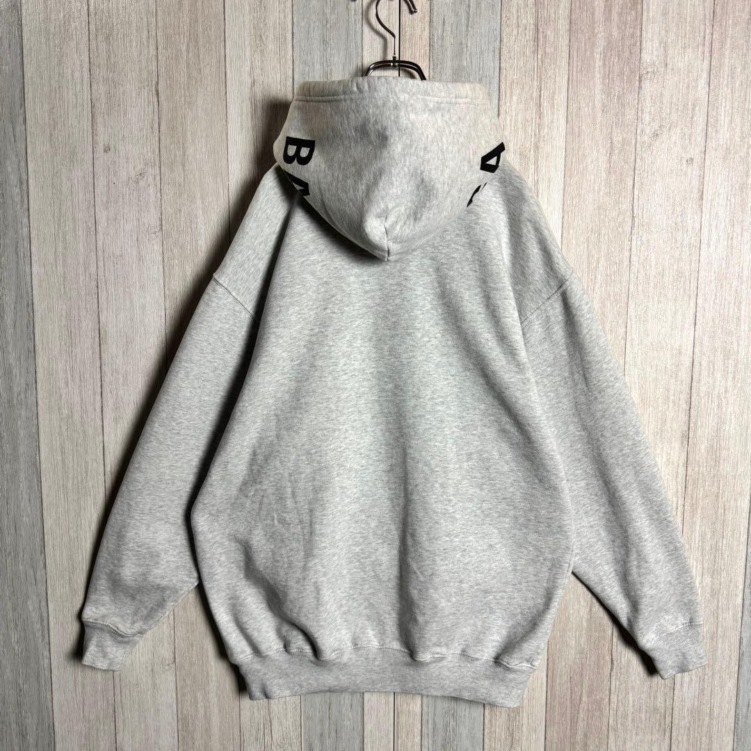 3568【人気デザイン・美品】バレンシアガ フードロゴ オーバーサイズ パーカー