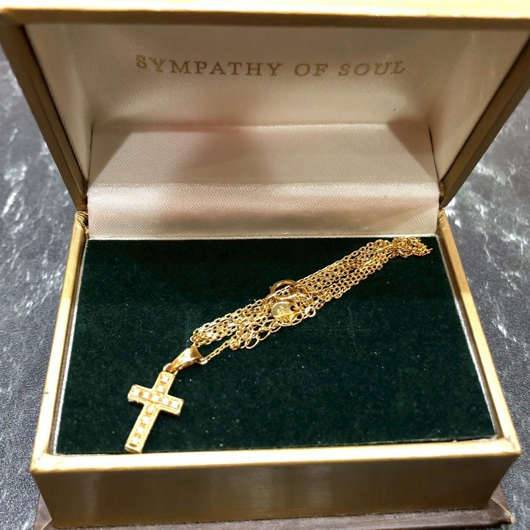 ♥シンパシーオブソウル　k18　スモールグラビティ　ネックレス　１１Pダイヤ