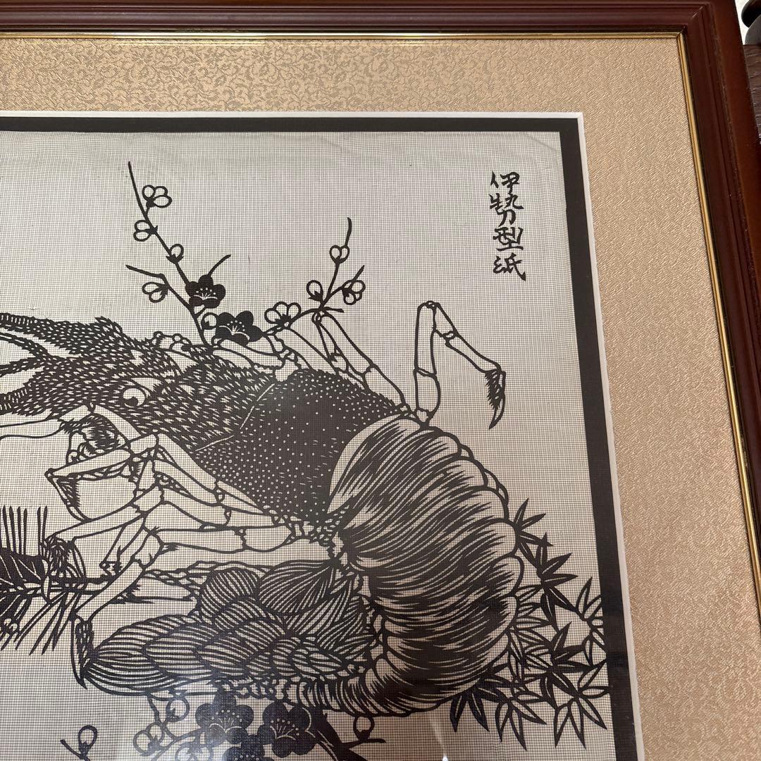 伊勢型紙：額入り：【伊勢海老】