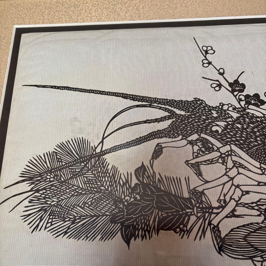 伊勢型紙：額入り：【伊勢海老】