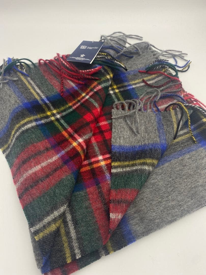 JOHNSTONS ジョンストンズ 中判チェックストール　グレースチュワート