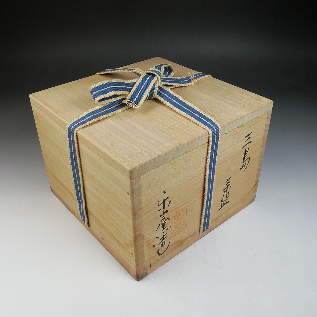 Ｔ６９５　茶碗　『三嶋茶碗』『干支　巳』『楽山窯 造』　共箱　抹茶碗　茶道具