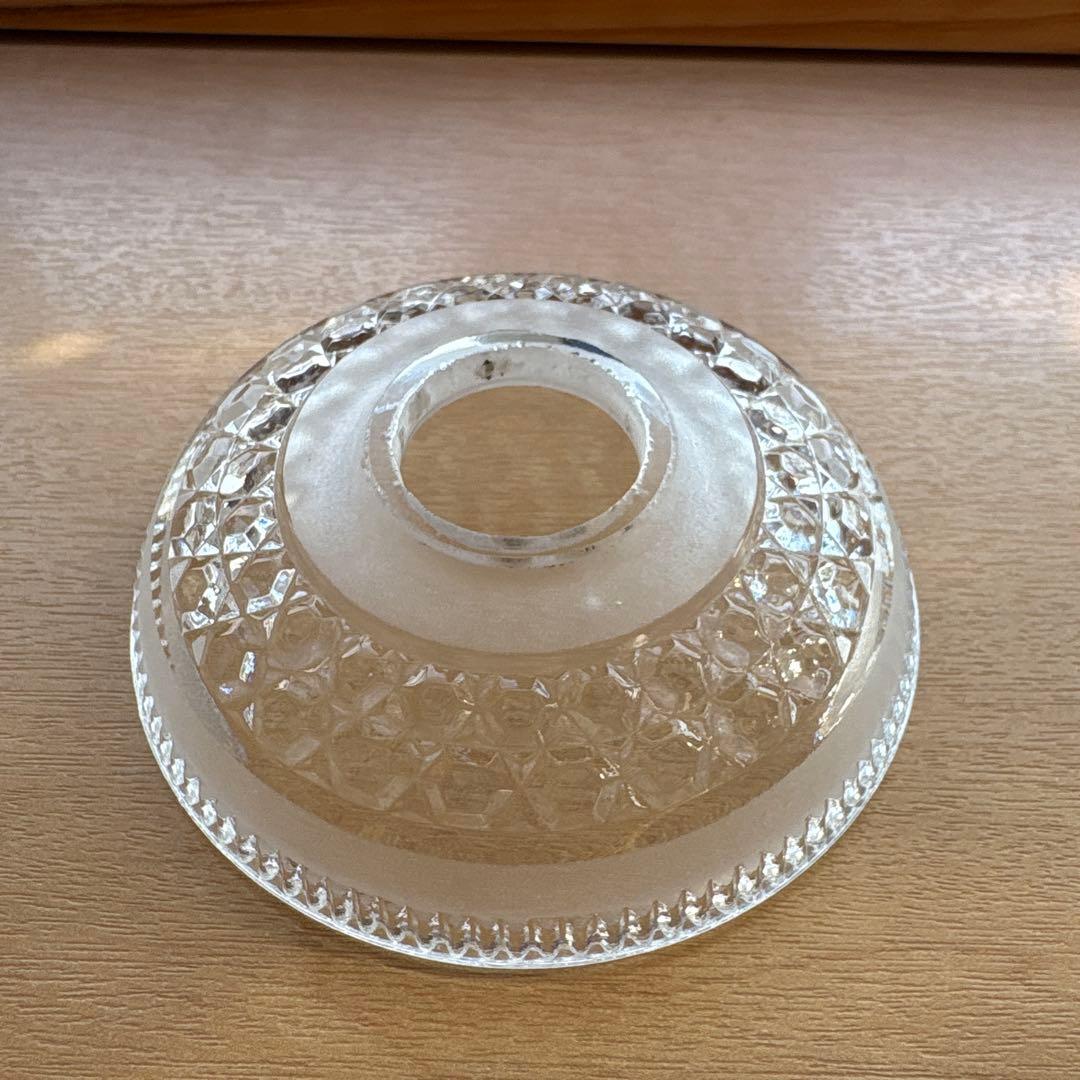 フランスアンティーク　オールドバカラ　ミニガラスシェードランプ