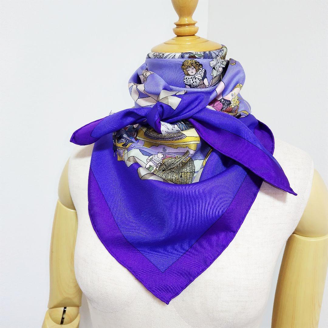 ✨️クリーニング済✨️エルメス スカーフ カレ90 Hallo Dolly