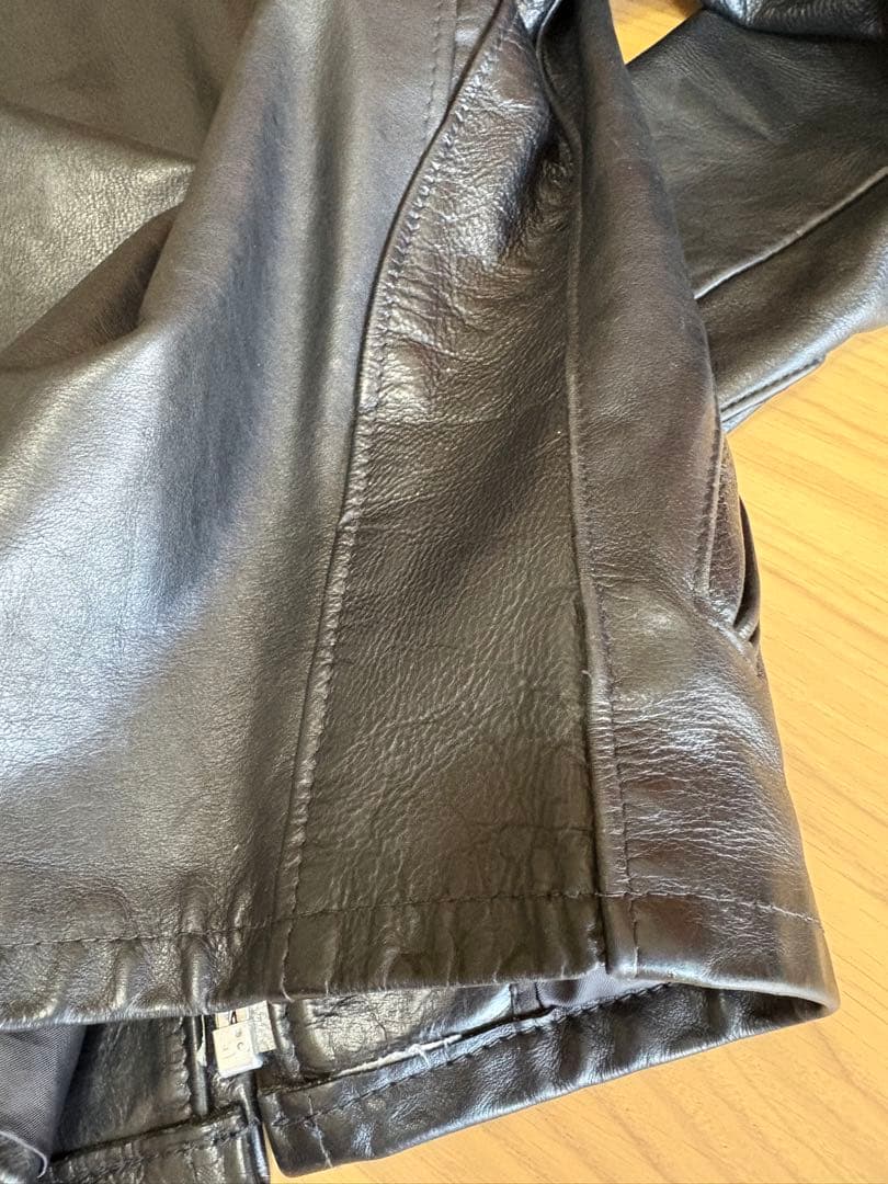 ジ*ス様 schottシングルライダース 襟付きボア無しサイズ34