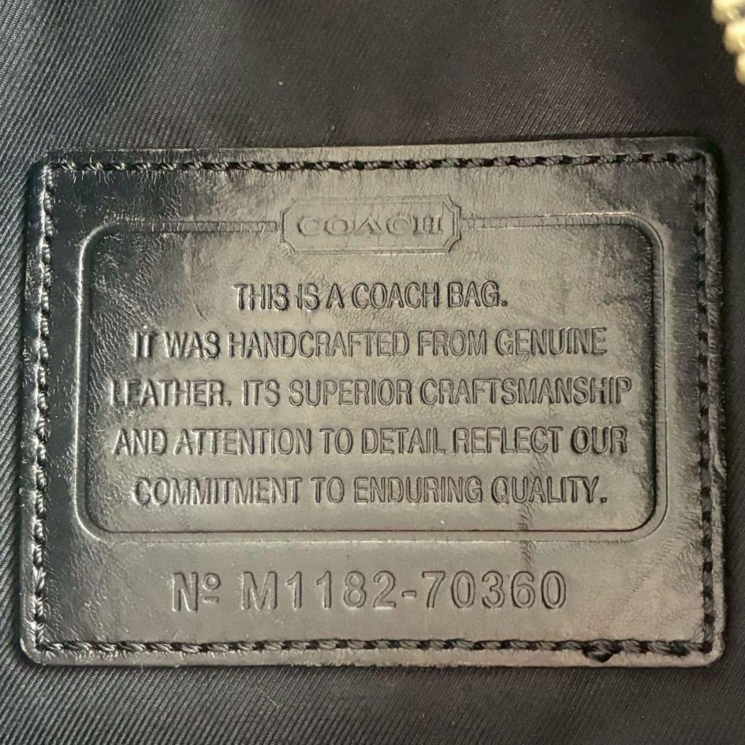 美品 コーチ トンプソン ボディバッグ クロスボディ レザー ビジネス 黒 通勤