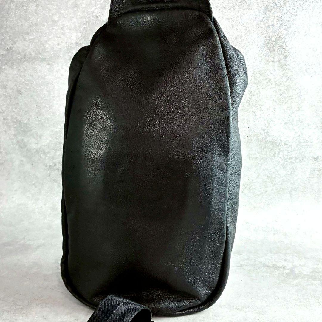 美品 コーチ トンプソン ボディバッグ クロスボディ レザー ビジネス 黒 通勤