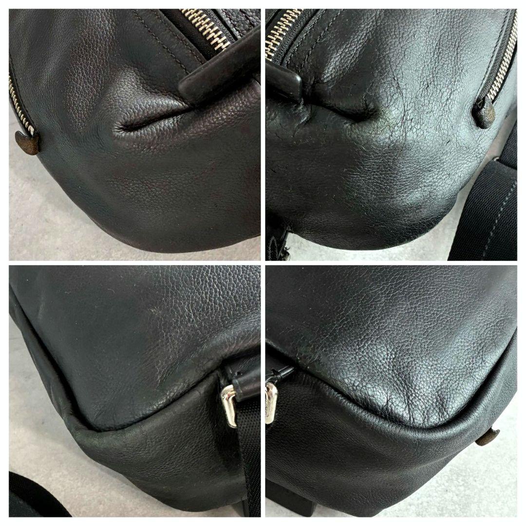 美品 コーチ トンプソン ボディバッグ クロスボディ レザー ビジネス 黒 通勤