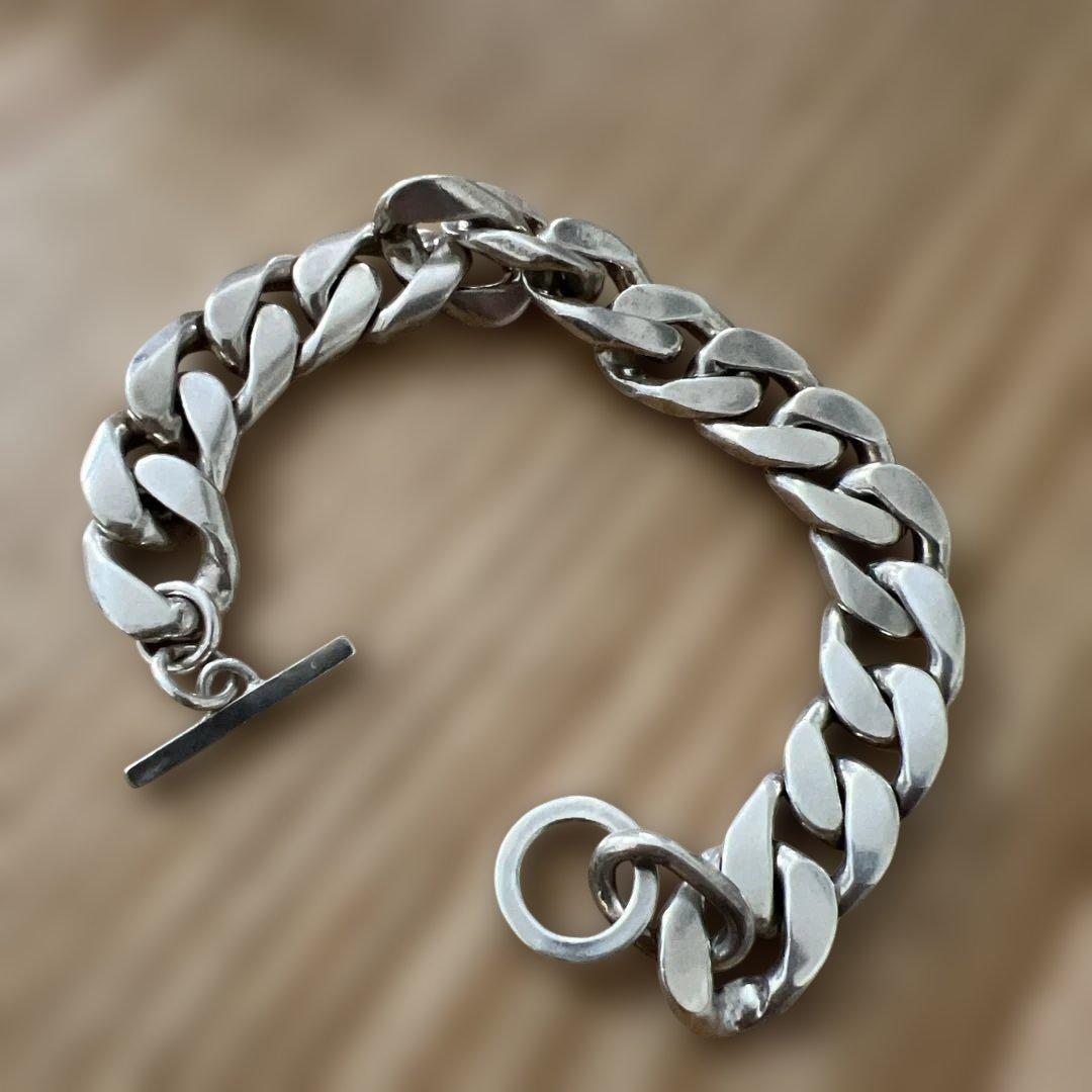 LAVER /13MM CURB CHAIN シルバー チェーンブレスレット
