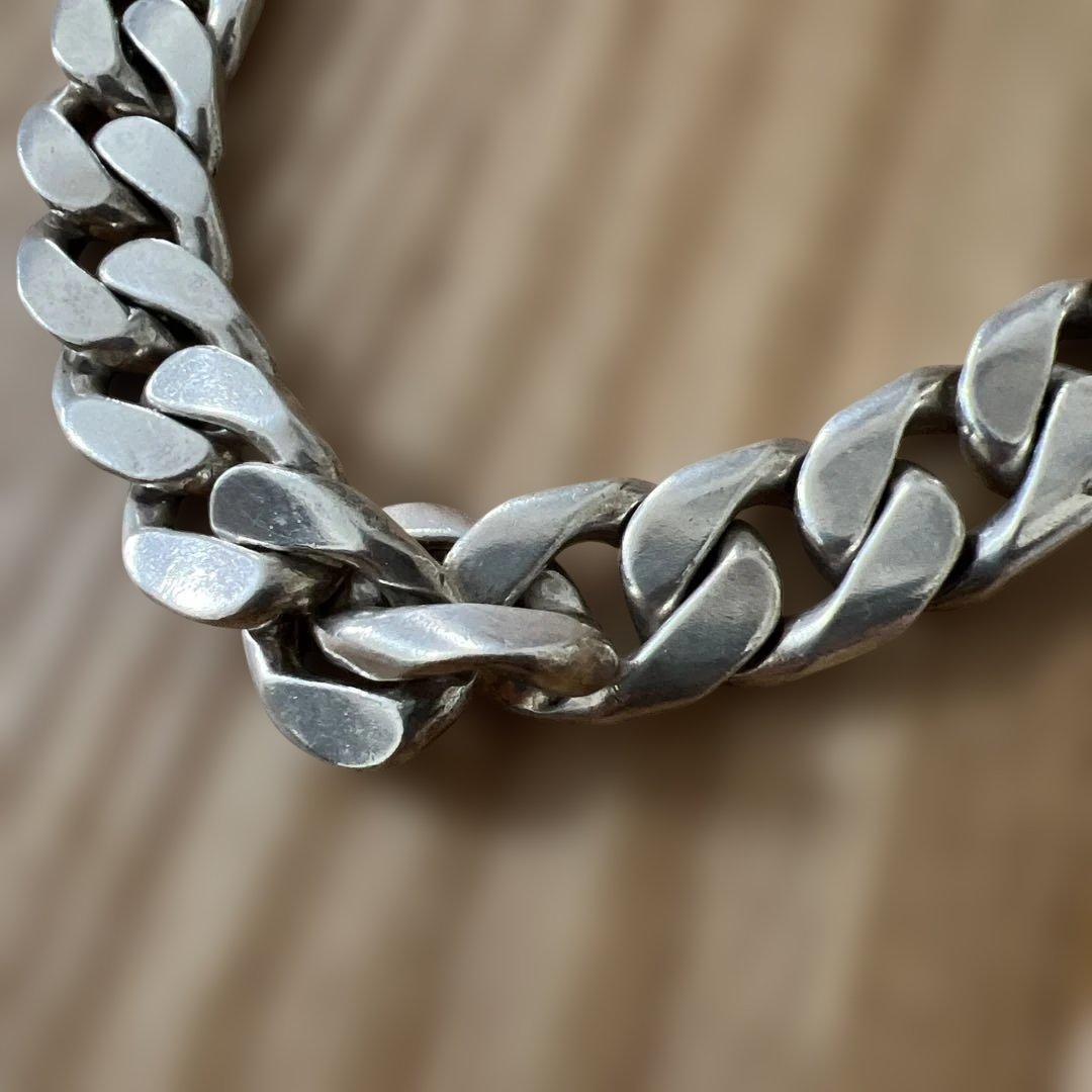 LAVER /13MM CURB CHAIN シルバー チェーンブレスレット