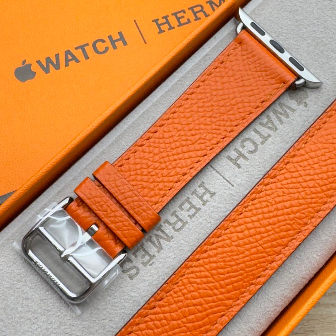1656 Apple Watch エルメス　オレンジ　ドゥブルトゥール　二重