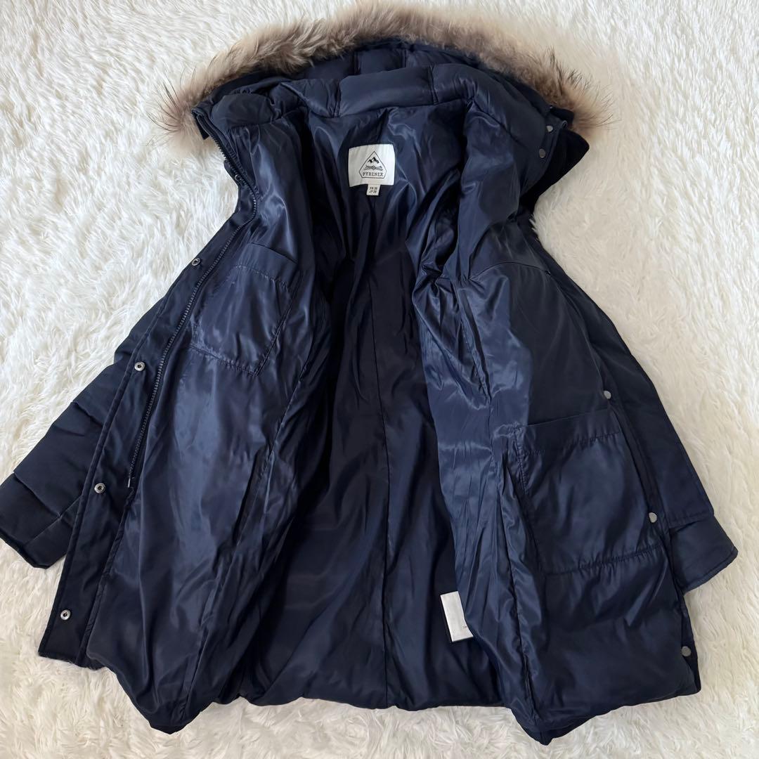 ピレネックス ダウンジャケット グルノーブル レディース 38 ラクーンファー