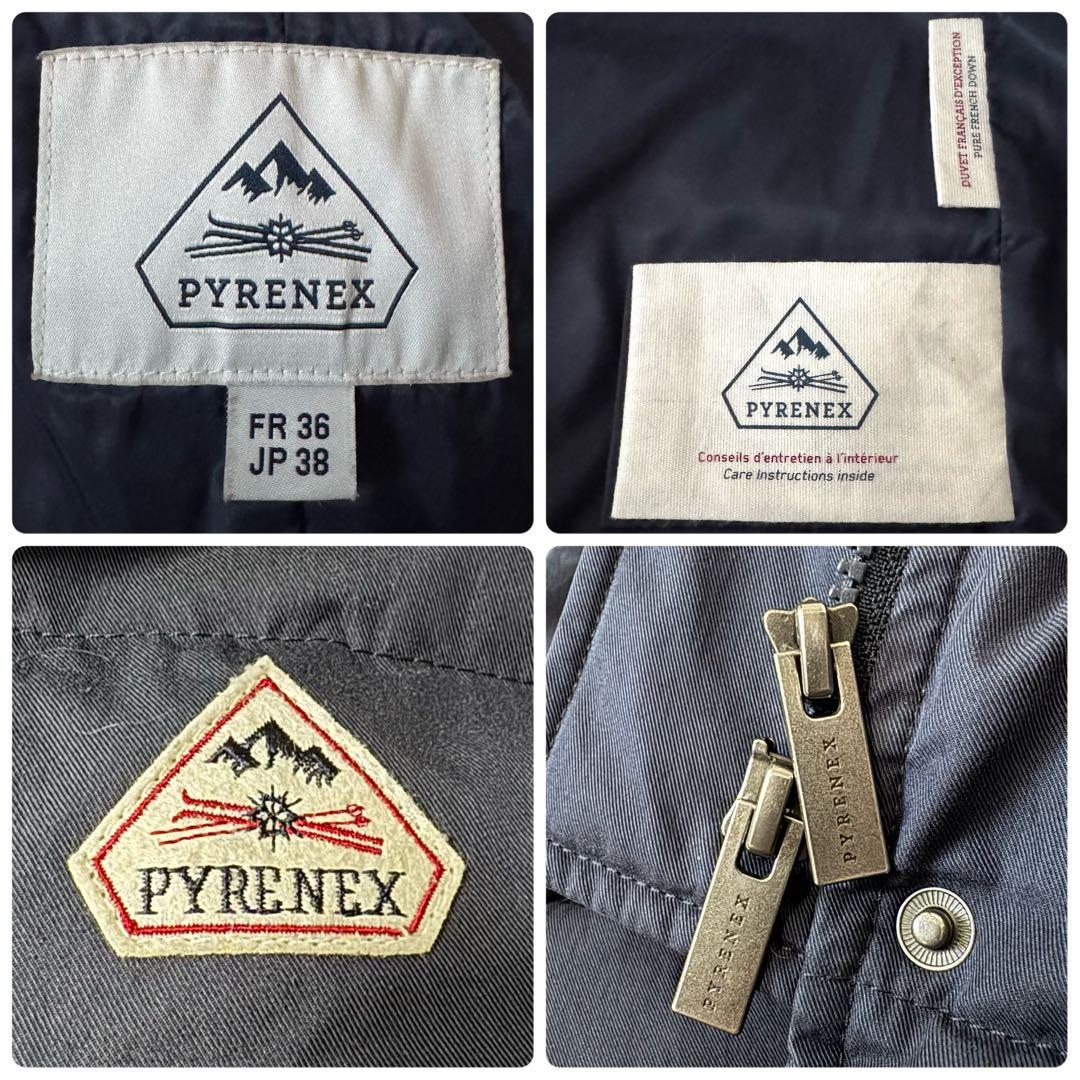 ピレネックス ダウンジャケット グルノーブル レディース 38 ラクーンファー